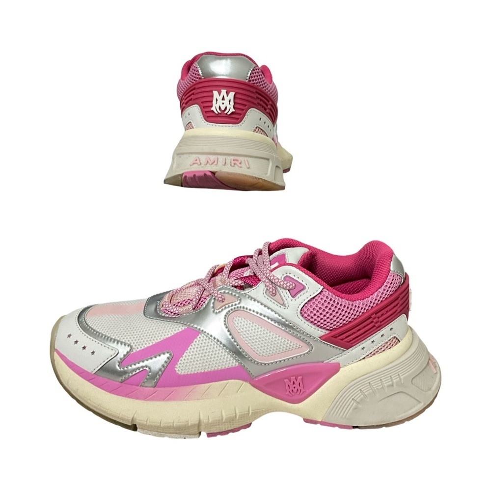 AMIRI MA Runners Pink and White Dad Sneakers. Size 8 Women’s